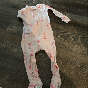 Carter's Light Pink Footed One Piece with Ballerina Design